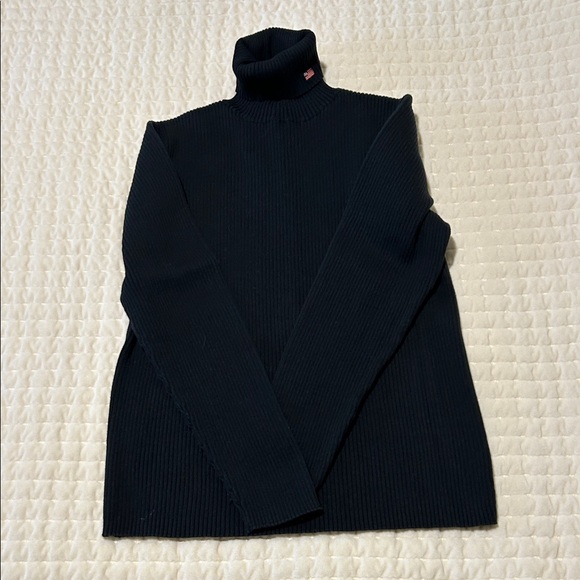 Ralph Lauren Black Ribbed Turtleneck Sweater - Picture 3 of 4